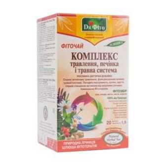 Фіточай Dr. Фіто Комплекс травлення, печінка і травна система, у пакетиках, 20*1.5 г