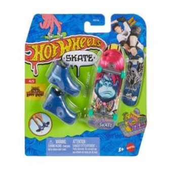 Ігровий набір Hot Wheels Скейт та взуття для пальчиків, Gorilla Chilla, синій, від 5 років (HGT46)