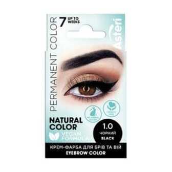 Крем-фарба для брів та вій Asteri Eyebrow Color 1.0 Чорний, 2*2.5 г