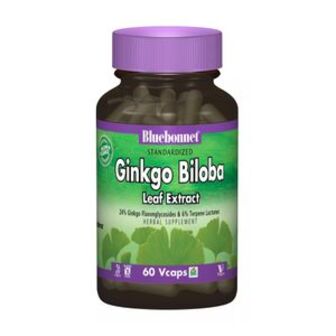 Екстракт листя гінкго білоба Bluebonnet Nutrition Ginkgo Biloba, 60 капсул
