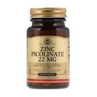 Піколінат цинку Solgar Zinc Picolinate 22 мг, 100 таблеток