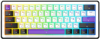 Клавіатура бездротова ігрова Hator Hellyberry HK60 wireless White-Violet (HK60_wireless)
