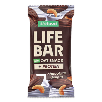 Батончик Lifebar протеїновий вівсяний смак шоколаду органічний, 40г
