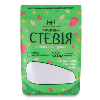 Цукрозамінник HealthHunter Стевія солодка як цукор, 280г