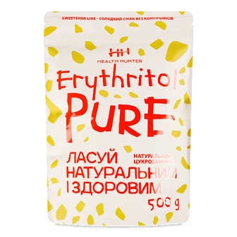 Цукрозамінник Health Hunter Erythritol Pure натуральний, 500г