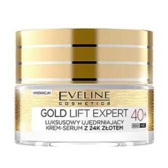 Зміцнювальний крем-сироватка для обличчя Eveline Cosmetics Gold Lift Expert з 24К золотом, 40+, 50 мл