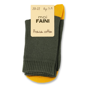 Шкарпетки дитячі Moi Faini 413020 рубчик хакі р.20-22, 1 пара