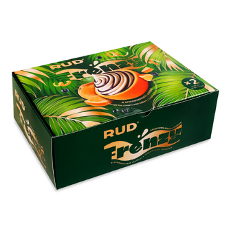 Морозиво Rud Frenzy апельсинове з чорничним топінгом, 2*80г