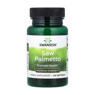 Здоров'я простати Swanson Saw Palmetto Maximum Strength 320 мг, 60 гелевих капсул