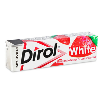 Гумка жувальна Dirol White «Полуниця», 14г