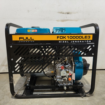 Генератор FULL дизельний FDK10000LE3, 230/380V, 50Hz, 9.4kVA/7.5kW, 12,5 л, 2 л/година, ручний/електростартер ( (FDK10000LE3)