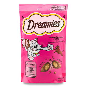 Корм для котів Dreamies з яловичиною сухий, 60г