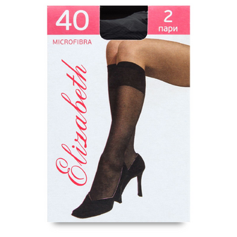 Гольфи Elizabeth MICROFIBRA NERO, 2шт/уп