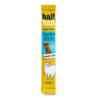 Ласощі для котів Half&Half Meaty stick з лососем, 5г