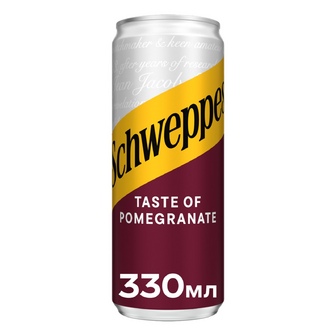 Напій Schweppes гранат сильногазований з/б, 0.33л