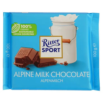 Шоколад Ritter Sport молочний з альпійським молоком 100 г