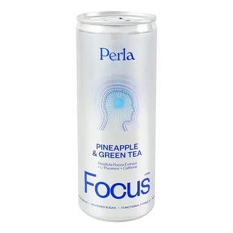 Напій для концентрації зі смаком ананасу та зеленого чаю Focus Perla Helsa 250 мл x 4