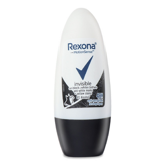 Дезодорант кульковий Rexona «Невидимий на чорному та білому», 50мл