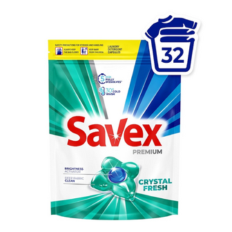 Капсули для прання Savex Crystal Fresh, 32*19г