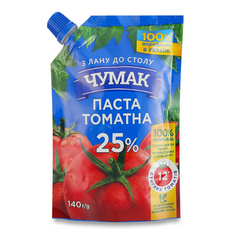 Паста томатна «Чумак» 25%, 140г