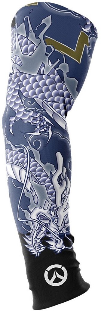 Геймерський рукав Overwatch 2 Hanzo tatoo безшовний L Синій (FOWSLEEVHANZTAT0L)