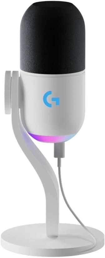 Мікрофон до комп'ютера Logitech G Yeti GX Dynamic RGB Gaming Mic with Lightsync Off-White (988-000576)