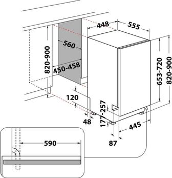 Вбудовувана посудомийна машина Hotpoint HSIC3T127C