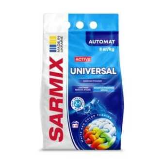 Пральний порошок Sarmix Active Universal Автомат, 119 циклів прання, 8 кг