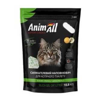 Силікагелевий наповнювач для котячого туалету AnimAll Зелений смарагд, 10.5 л, 4.4 кг