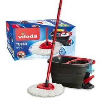 Набір для прибирання Vileda Turbo Smart (швабра ,14.5*14.5 см + відро з віджимом, 45*24*26 см, 10 л)