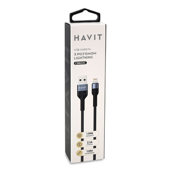 Кабель Havit Lightning USB 1 м HV-CB622C, шт