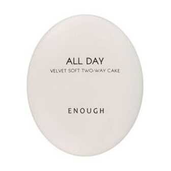 Компактна пудра для обличчя Enough All Day Velvet Soft Two-Way Cake SPF 28 PA++ зі змінним блоком, 23 Natural Beige, 2*12 г