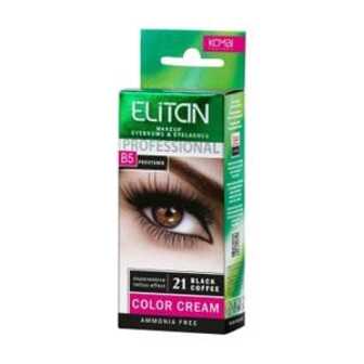 Крем-фарба для брів та вій Elitan Color Cream 21 Чорна кава, 10 мл