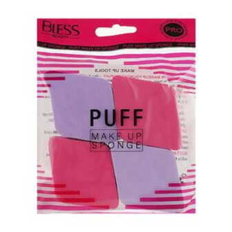 Набір спонжів для макіяжу Bless Beauty Puff Make Up Sponge 4 в 1, ромб, рожево/фіолетові, 4 шт