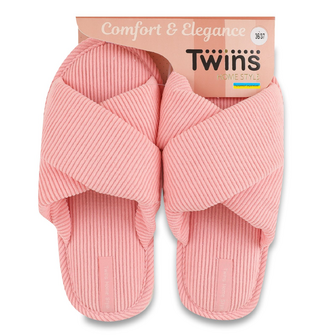 Тапки жіночі Twins 14308 вельвет р.36-40, 1 пара