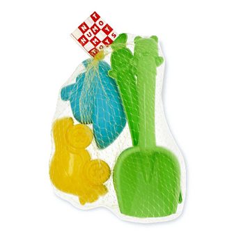 Набір Numo Toys великі лопатка та граблі + 2 пасочки в асортименті, шт