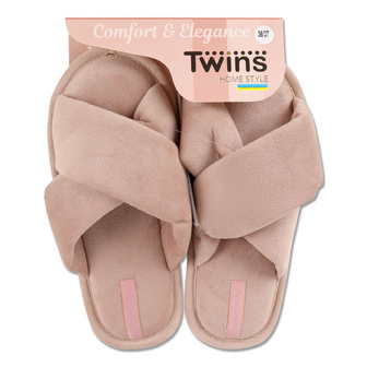 Капці жіночі Twins 7883 Latte велюр р.36-40, 1 пара