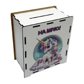 Дерев'яна скарбничка "Єдиноріг" Vladico 3240-21-007-UC на мрію 200 днів