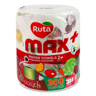Рушники паперові Ruta Max+ Borch 2 шари, шт