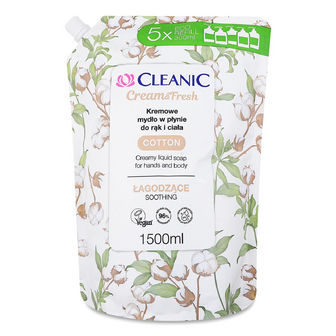 Крем-мило рідке Cleanic Cotton для рук і тіла, 1.5л