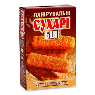 Сухарі панірувальні ХПП білі, 200г