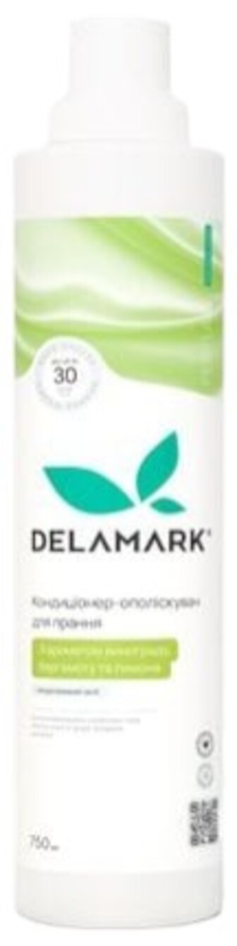 Ополіскувач для білизни DeLaMark з ароматом імбиру мускусу та кедра 0.75 л (4820152333827)