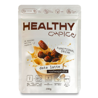 Напій розчинний Healthy Choice Фінікове лате порошок, 200г