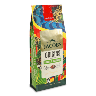 Кава мелена Jacobs Origins Brazil&Colombia смажена, 200г