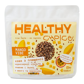 Каша з чорнозерної спельти та льону Healthy Choice Mango vibe, 300г
