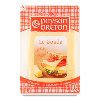 Сир Paysan Breton Гауда скибочками 48%, 160г