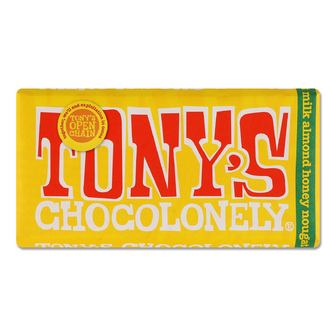 Шоколад молочний Tony's Chocolonely з медом, мигдалем та нугою, 180г