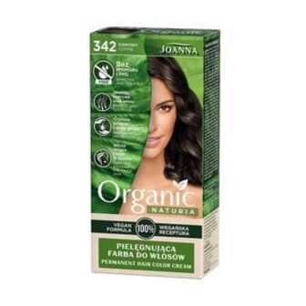 Безаміачна стійка крем-фарба для волосся Joanna Naturia Organic Permanent Color Cream 342 Coffee, 100 мл
