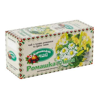 Чай Карпатський Чай Ромашка + Липа 27 г (20 шт. x 1.35 г)