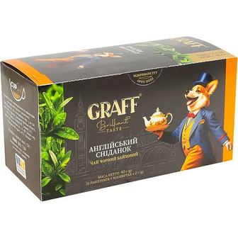 Чай чорний байховий Graff English Breakfast 40 г (20 шт. х 2 г)